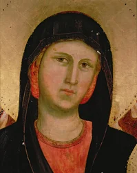 Madonna, z Madonna z Dzieciątkiem na tronie detal z 66535 patrz także 66536, 66538 i 66539 ołtarz