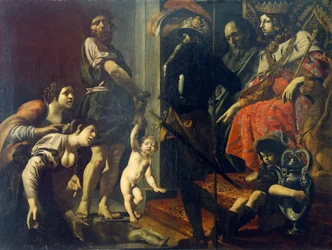 Wyrok Salomona – Giovanni Battista Caracciolo (1578-1635), olej na płótnie