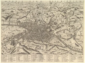 Lustro rzymskiej świetności: widok współczesnego Rzymu z zachodu, 1590.