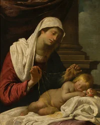 Madonna ze śpiącym Dzieciątkiem, ok. 1618-69 (olej na płótnie)