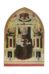 Madonna z Dzieciątkiem na tronie z aniołami, ok. 1455-60 (panel w kształcie wrzeciona)