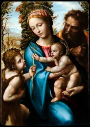 "" La sainte famille avec saint Jean Baptiste enfant 