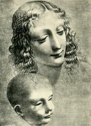 Głowy Dziewicy z Dzieciątkiem, c1492-1494, 1943.