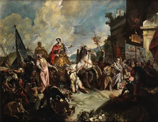 Giovanni Antonio Guardi Triumfalna procesja Scypiona
