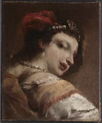 Głowa kobiety, ok. 1739 (olej na płótnie)