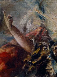 Ręka anioła błogosławi Tobiasza, fragment z Wesela Tobiasza, prawa część