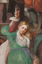 Spór św. Katarzyny z filozofami, 1530-32 (fresk) (detal 3601450)