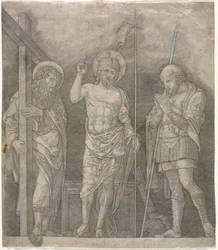 Zmartwychwstały Chrystus między świętymi Andrzejem i Longinusem