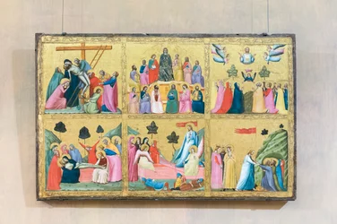 Epizody z Męki Chrystusa, Giovanni Baronzio, Rimini, czynny w latach 1343-1345, Narodowa Galeria Sztuki Dawnej, Rzym, Włochy