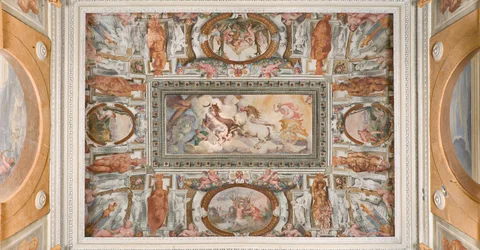 Rydwan Słońca prowadzony przez Apolla, Apollo Loggia, ok. 1560 (fresk)