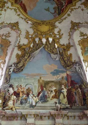 Fragment fresku na suficie, Sala Cesarska Kaisersaal, rezydencja w Wuerzburgu ... (fresk)