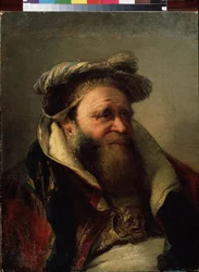 Portret starca (Portret starca). Obraz Giambattisty Tiepolo (1696-1770). Olej na płótnie, w latach 1750-1770. Szkoła wenecka w stylu rokoko. Państwowy Skansen Peterhof, Sankt Petersburg.