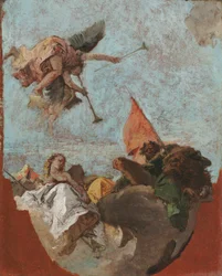 Szkic do sufitu, ok. 1750 r. (olej na płótnie)