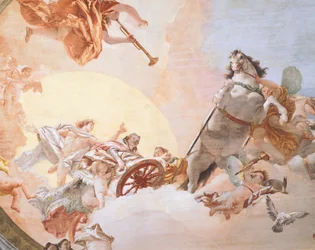 Alegoria Ślubu – Giambattista Tiepolo (1696-1770), fresk, detal, Sufit sali Alegorii Ślubu, Ca 