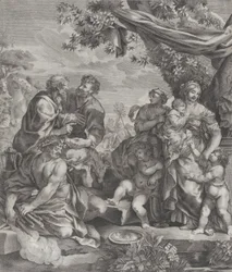 Scena alegoryczna z barankiem ofiarnym, 1640-70.