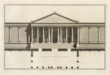 Pionowy Wielki Wejście na Dziedziniec Świątyni, 1753