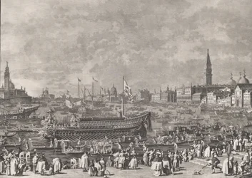 Ilustracja 5: Doża w Bucintoro Wyjazd do Porto di Lido w dniu Wniebowstąpienia, f..., ok. godz. 1766.