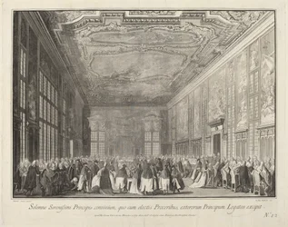 Doża bawi zagranicznych ambasadorów na bankiecie, 17631766.