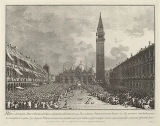 Doża niesiony wokół Piazza San Marco