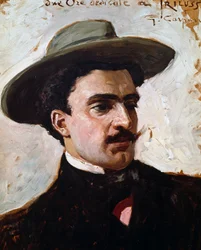 Portret Trilussy, anagramatyczny pseudonim Carlo Alberto Camillo Mariano Salustri (Rzym