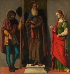 Trzech świętych: Rocha, Antoniego Opata i Łucji, ca. 1513.