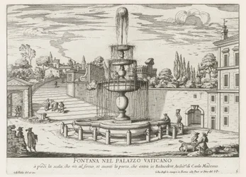 Fontanna w Watykanie Fontana nel Palazzo Vaticano (tytuł na obiekcie) Fontane di Roma (tytuł serii) Fontanny Rzymu (tytuł serii)