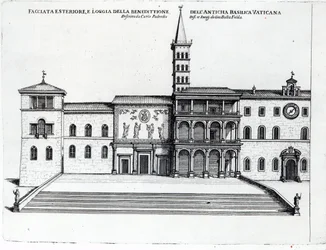 Loggia błogosławieństwa starej bazyliki watykańskiej