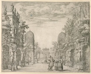 Scenografia do sceny 3 „La Vita Humana overo” z „Triumfu Piety”