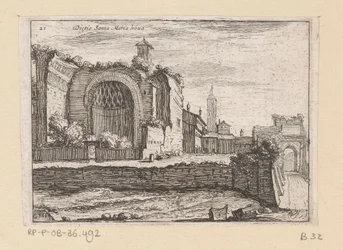 Resten van de Tempel van Venus en Roma te Rome Za Santa Maria nova (tytuł na obiekcie) Gezichten op Rome (tytuł serii) Niektóre widoki i perspektywy niezamieszkałych miejsc w Rzymie (tytuł serii)