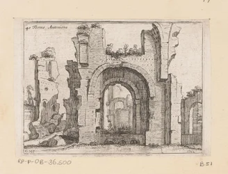 Resten van de Thermen van Caracalla w Rzymie Terme Antoniana (tytuł na obiekcie) Gezichten op Rome (tytuł serii) Niektóre widoki i perspektywy niezamieszkanych miejsc w Rzymie (tytuł serii)