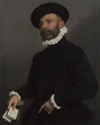 Portret mężczyzny trzymającego list