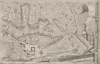 Nowa mapa Rzymu ujawniona przez Giambattistę Nolliego w roku MDCCXLVII, znana jako La Pianta Grande di Roma