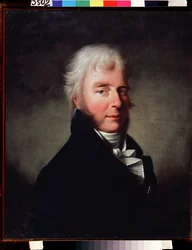Portret księcia Siergieja F. Golicyna (1749-1810) (Portret księcia Siergieja F. Golincyna). Obraz Giovanniego Battisty Damona Ortolaniego (1750-po 1810), olej na płótnie przed 1810. Sztuka włoska, klasycyzm XIX wiek. Państwowe Muzeum V. Tropinina, Moskwa