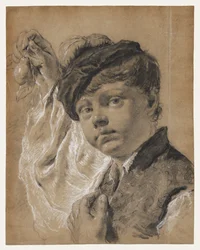 Chłopiec trzymający gruszkę (Giacomo Piazzetta?)