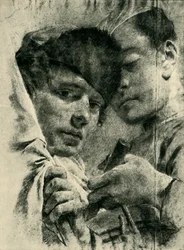 Perkusista i chorąży, początek XVIII w., 1943.