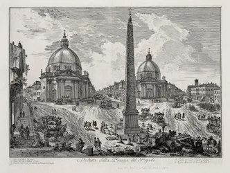 Widok na Piazza del Popolo (z: Vedute di Roma)