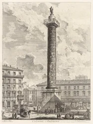 Colonna Antonina (Kolumna Marka Aureliusza), z Vedute di Roma (Widoki Rzymu)