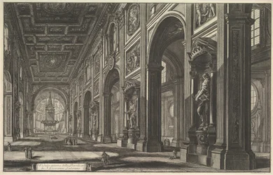 S. Giovanniego na Lateranie. Wnętrze, ca. 1768.