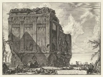 Tempel van Salus koło Rzymu Starożytna świątynia powszechnie znana jako della Salute na Via d