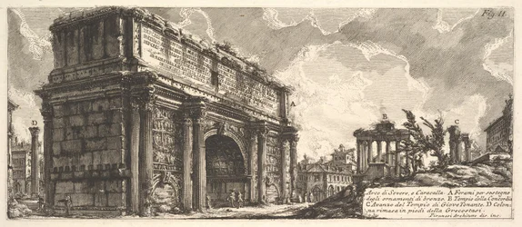 Łuk Septymiusza Sewera Arco di Severo, z Karakalli, ca. 1756