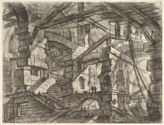 Łuk gotycki z wyimaginowanych więzień Carceri dinvenzione, ca. 1749-50.