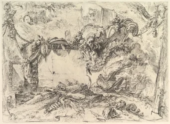 Monumentalna tablica z Grotteschi Grotesques, ca. 1748.