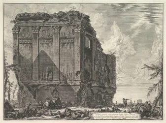 Tak zwana Świątynia Salusa, przy drodze do Albano Starożytna świątynia potocznie zwana... 1763.