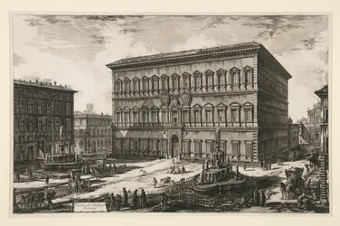 Widok na Palazzo Farnese, z widoków Rzymu