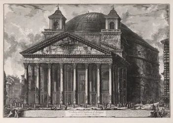 Widok Panteonu Agryppy, obecnie kościoła Santa Maria ad Martyres [w rzeczywistości Panteonu Hadriana], z Vedute di Roma (Widoki Rzymu)