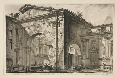 Widok atrium portyku Oktawii, z Vedute di Roma
