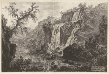 Veduta delle Cascatelle a Tivoli (Widok na małe wodospady w Tivoli), z Vedute di Roma (Widoki na Rzym)