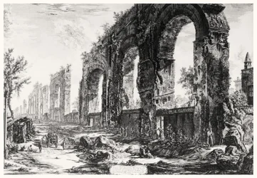 Widok akweduktu Nerona z serii „Widoki Rzymu”, ok. 1760 (akwaforta)