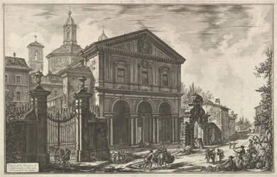 Widok Bazyliki San Sebastiano za murami [św. Sebastian za Murem…, ok. godz. 1750.