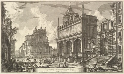 Widok na źródło Acqua Felice..., z Vedute di Roma (Widoki Rzymu)